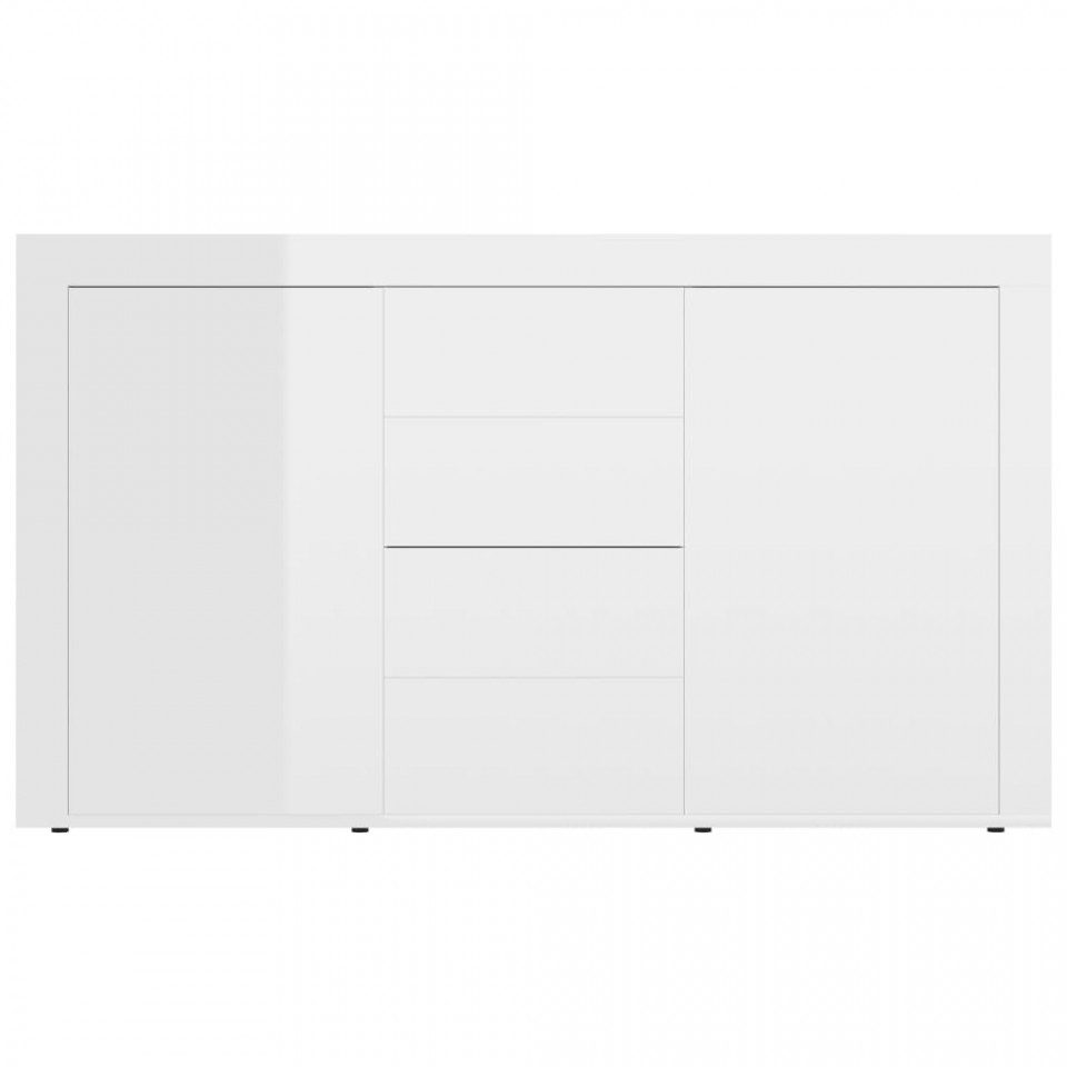 Servantă, alb extralucios, 120 x 36 x 69 cm, PAL - 4 | YEO