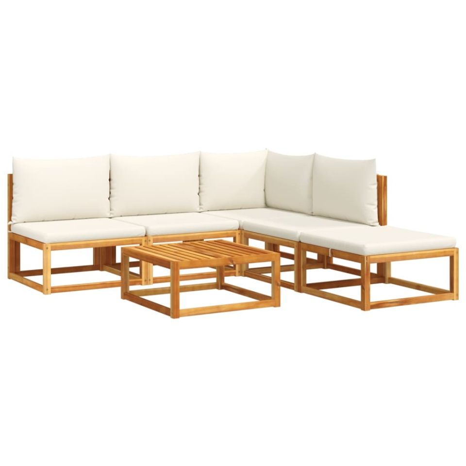 Set de canapele grădină cu perne, 6 piese, lemn masiv acacia - 1 | YEO