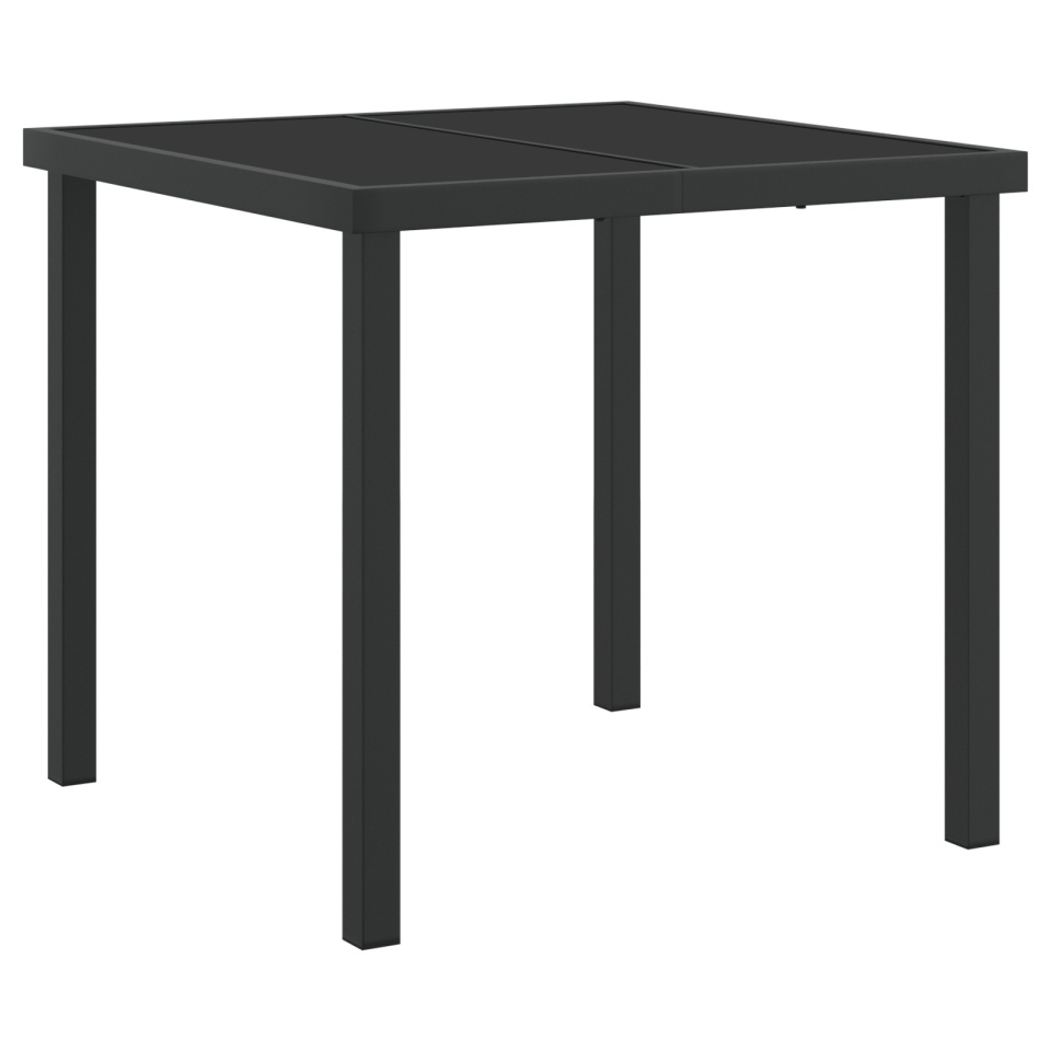 Set de dining de grădină cu 5 piese și perne - Poliratan negru - 2 | YEO