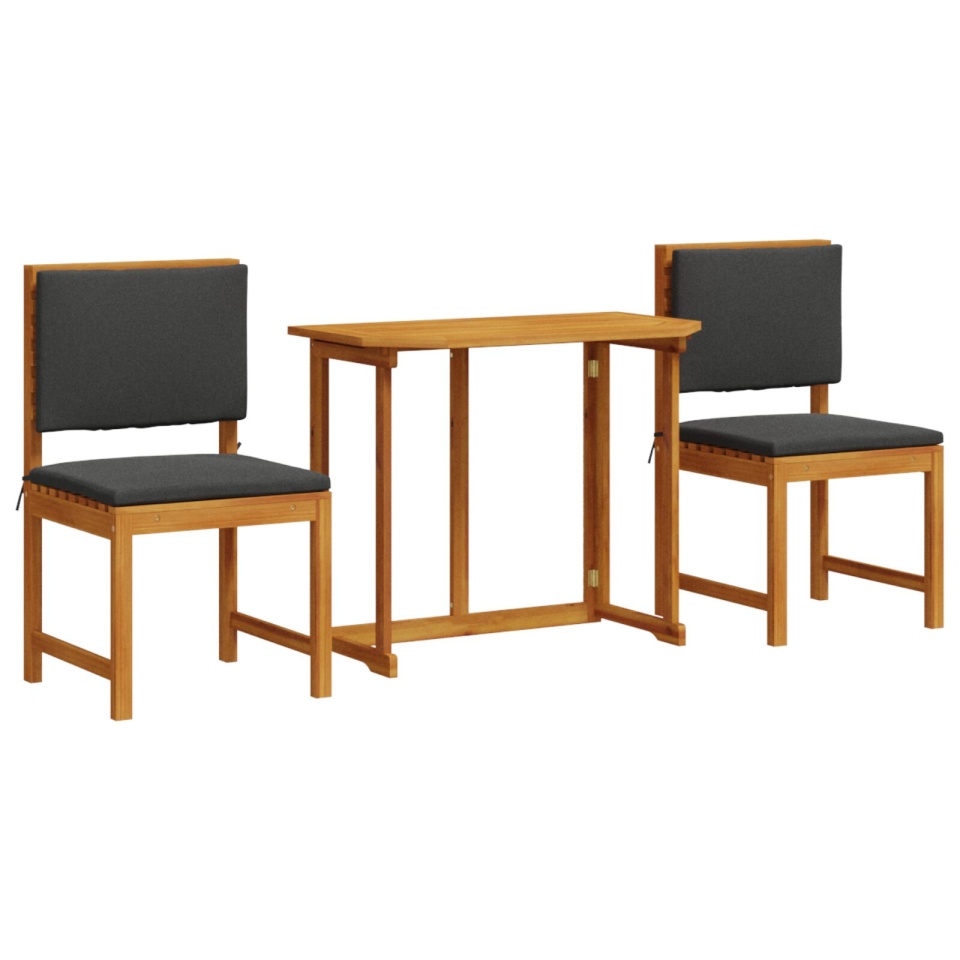 Set de dining pentru grădină , 3 piese, din lemn masiv de acacia - 1 | YEO