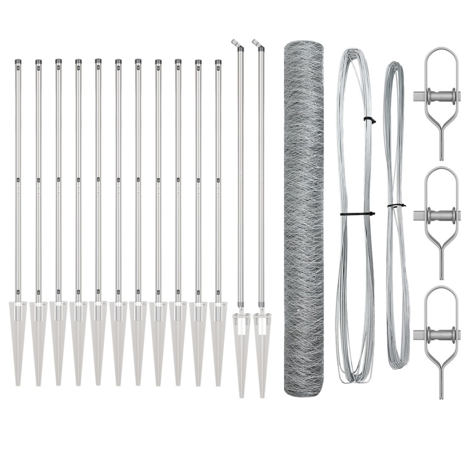 Set de Gard Set de 2 Oțel Galvanizat 25 x 1.2 m Durabil - 1 | YEO