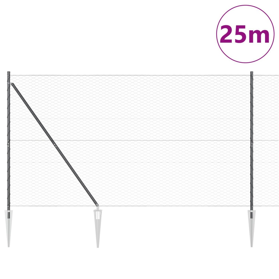 Set de Împrejmuire Set de 2 Gri Oțel 25 x 1.5 m Pliabil - 2 | YEO