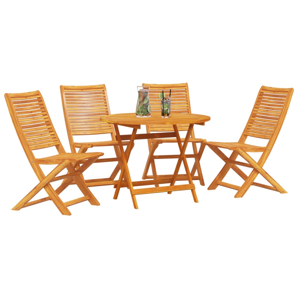 Set de masă pentru grădină, 5 piese, din lemn solid de acacia - 2 | YEO
