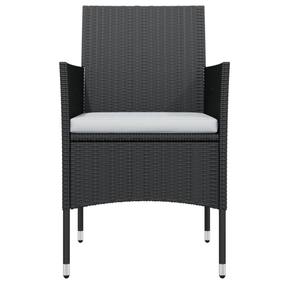 Set de masă pentru grădină, 7 piese, cu perne, negru - 3 | YEO