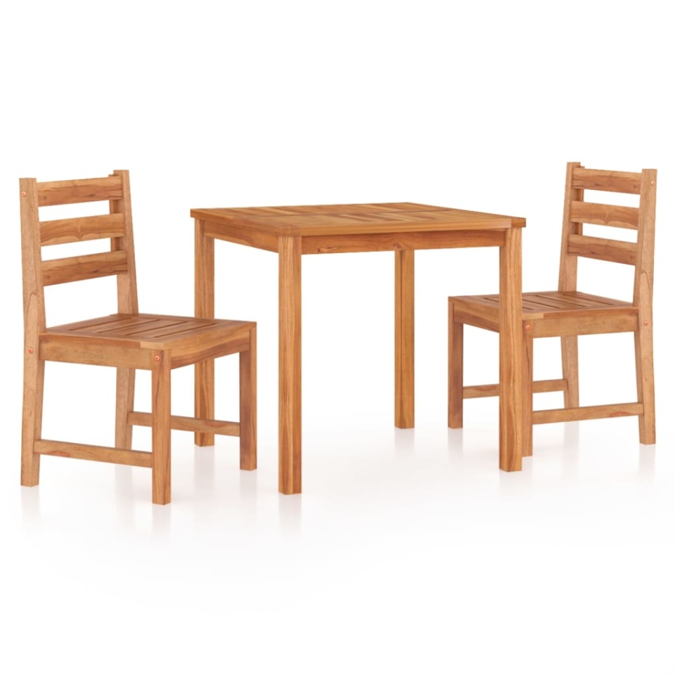 Set de masă pentru grădină, lemn masiv de tec, 3 piese - 1 | YEO