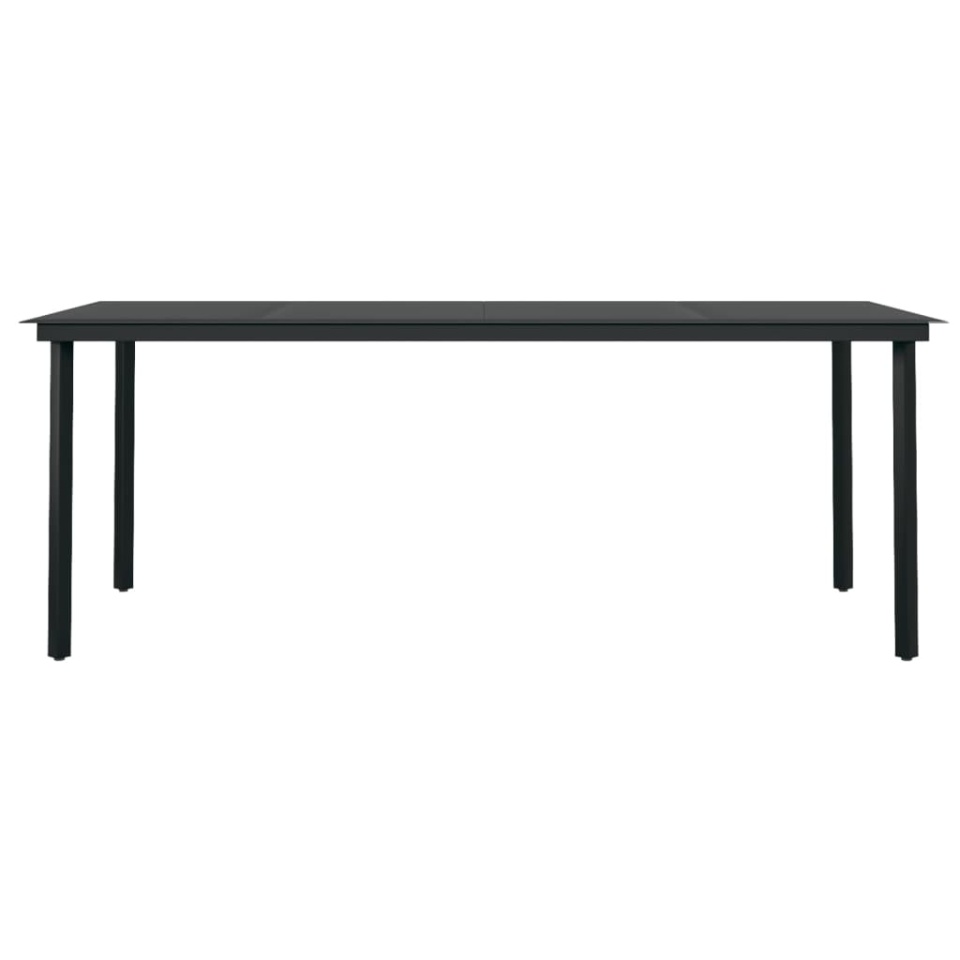 Set de mobilier pentru grădină, 9 piese, negru - 3 | YEO