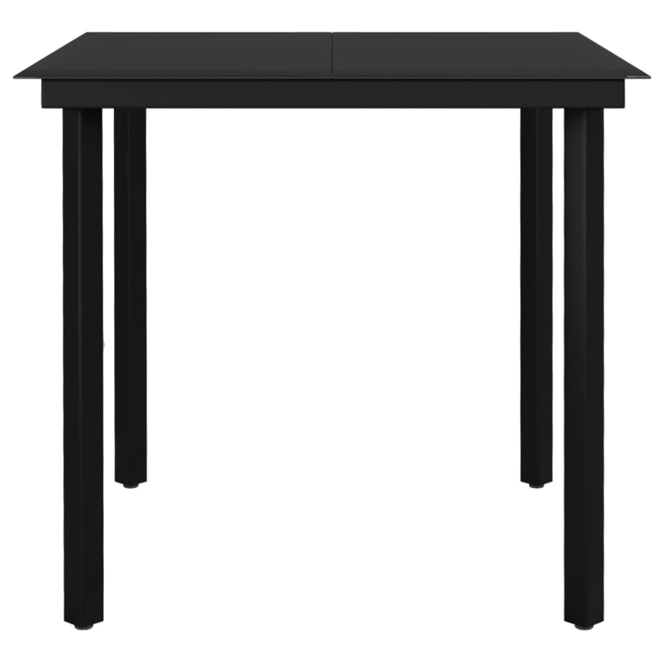 Set de servit masa pentru grădină, 5 piese, negru - 4 | YEO