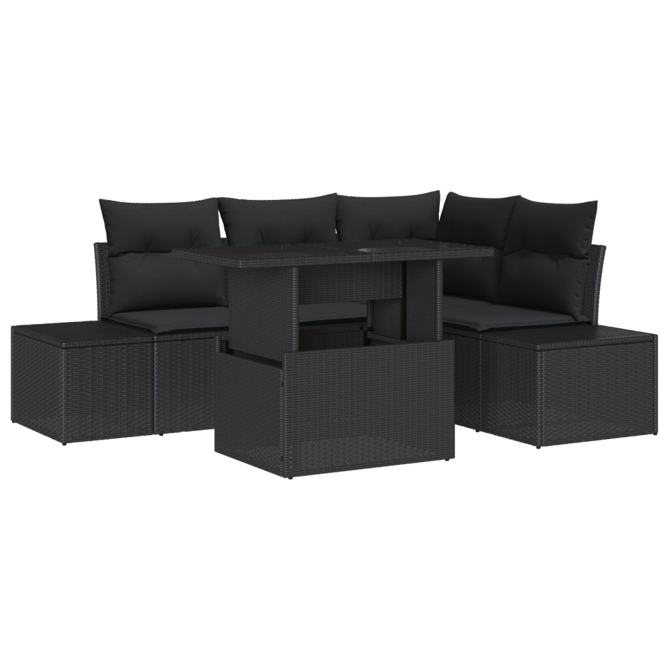 Set de Sofa pentru Grădină Set de 5 Gri Închis - 1 | YEO