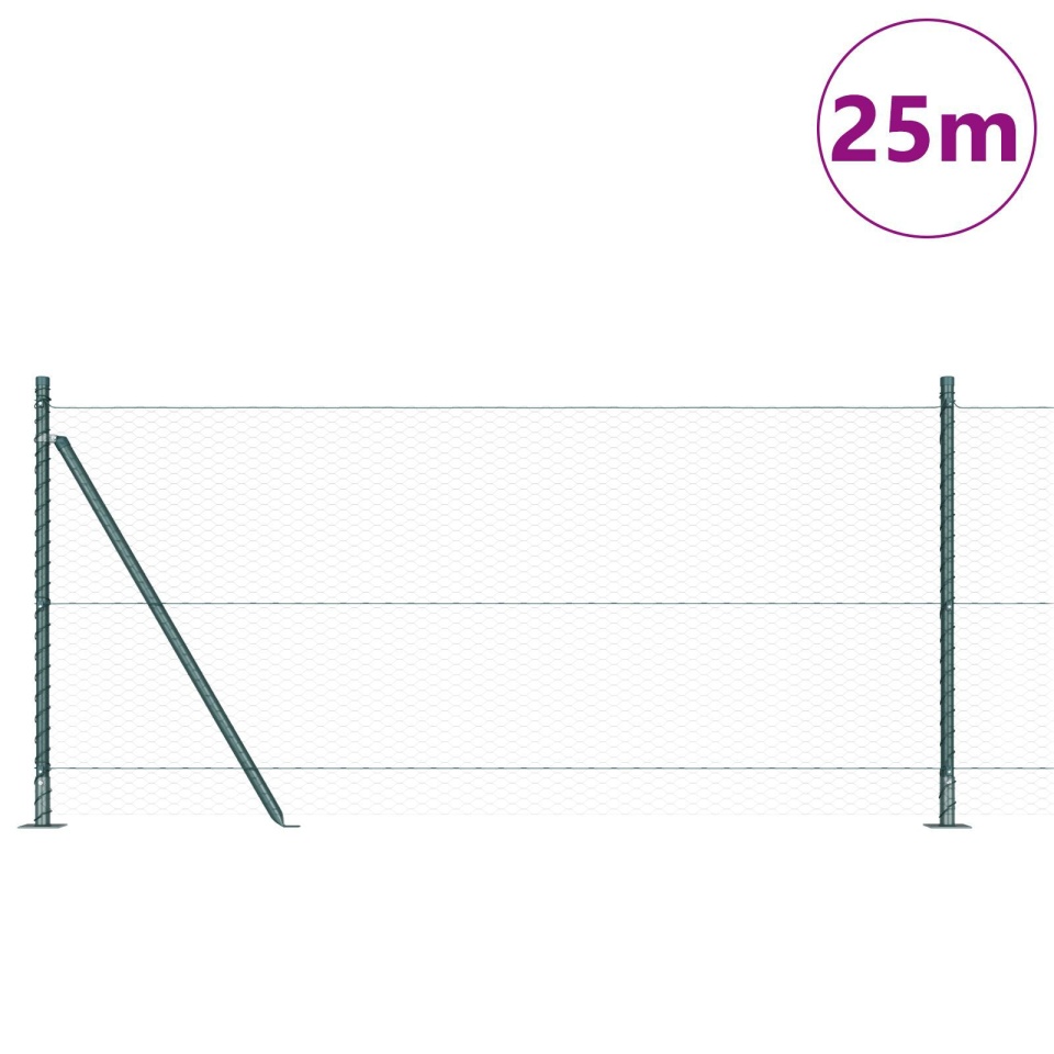 Set Gard Set 2 Verde Închis Oțel Galvanizat 25 x 1 m Durable - 2 | YEO