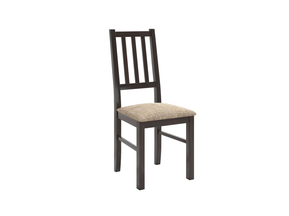 Set masa extensibila jork 200x250 cm, lemn masiv wenge, cu 10 scaune tapitate stofa maro, s-38 W2 - 3 | YEO