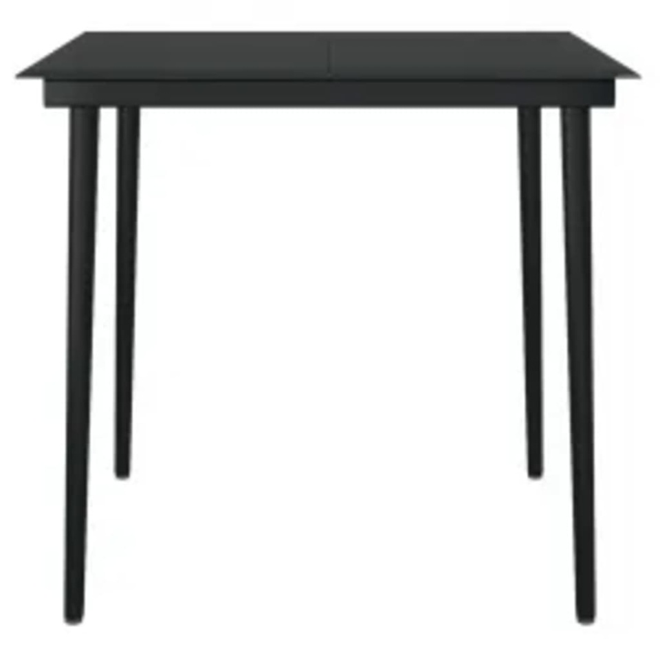 Set masă pentru grădină, 5 piese, cu perne, negru - 4 | YEO