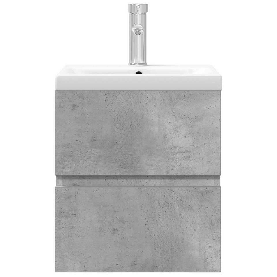 Set mobilier de baie, 2 piese, gri beton, lemn compozit - 3 | YEO