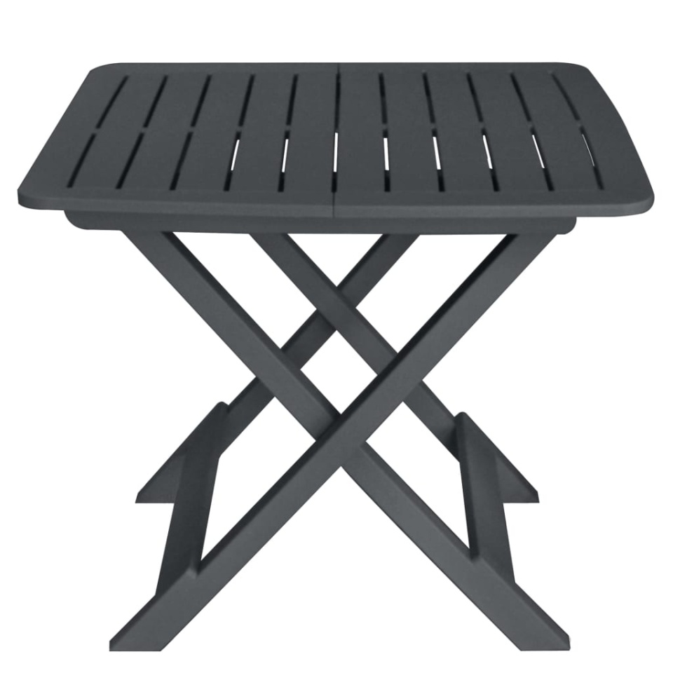 Set mobilier de bistro pliabil, 3 piese, antracit, plastic - 1 | YEO