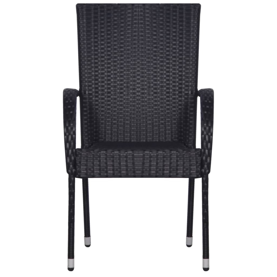 Set mobilier de grădină, 3 piese, negru - 4 | YEO