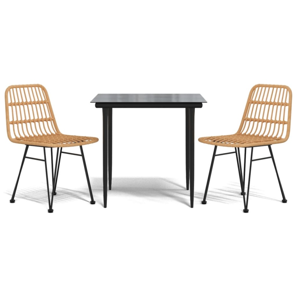 Set mobilier de grădină, 3 piese, poliratan - 1 | YEO