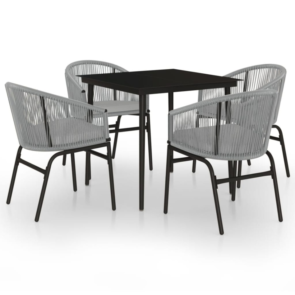 Set mobilier de grădină, 5 piese, gri - 1 | YEO