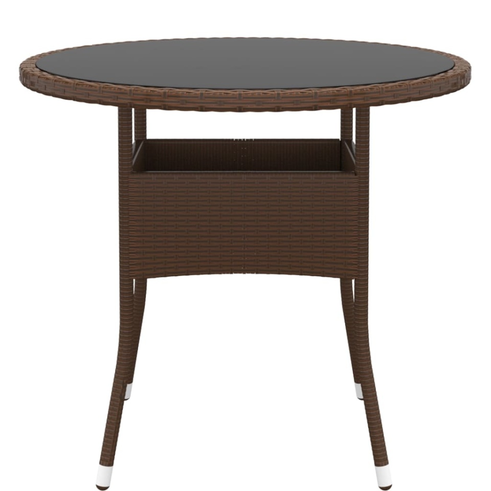 Set mobilier de grădină, 5 piese, maro, poliratan - 4 | YEO
