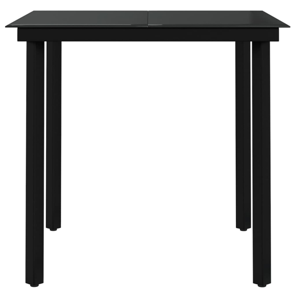 Set mobilier de grădină, 5 piese, maro și negru - 4 | YEO