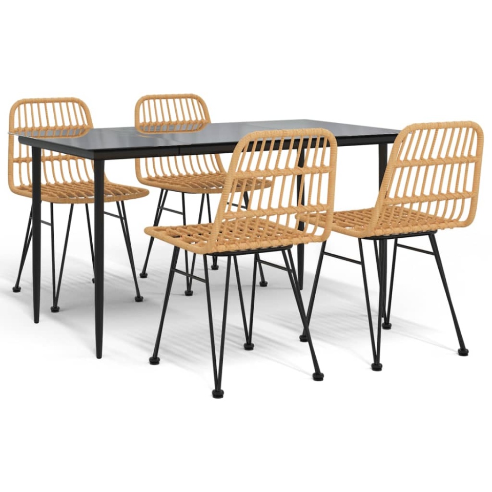 Set mobilier de grădină, 5 piese, poliratan - 1 | YEO