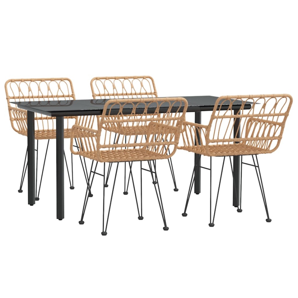 Set mobilier de grădină, 5 piese, poliratan - 2 | YEO