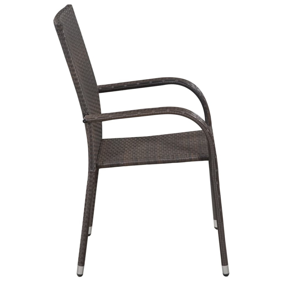 Set mobilier de grădină, 7 piese, maro și negru - 3 | YEO