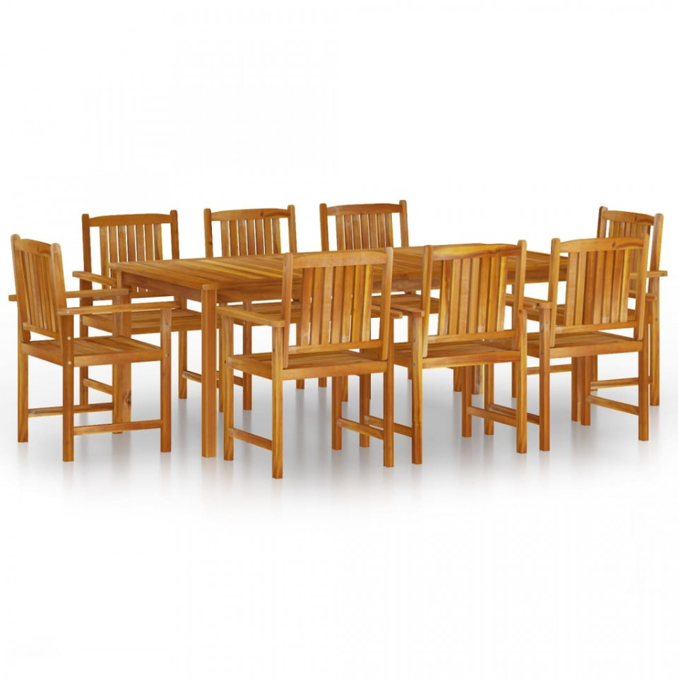 Set mobilier de grădină, 9 piese, lemn masiv de acacia - 1 | YEO