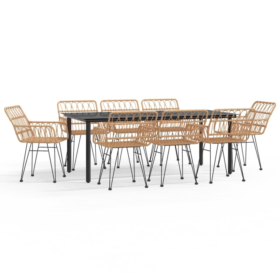 Set mobilier de grădină, 9 piese, poliratan - 1 | YEO