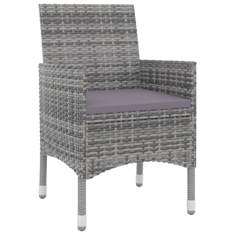 Set mobilier de grădină cu perne, 3 buc, poliratan și sticlă - 2 | YEO