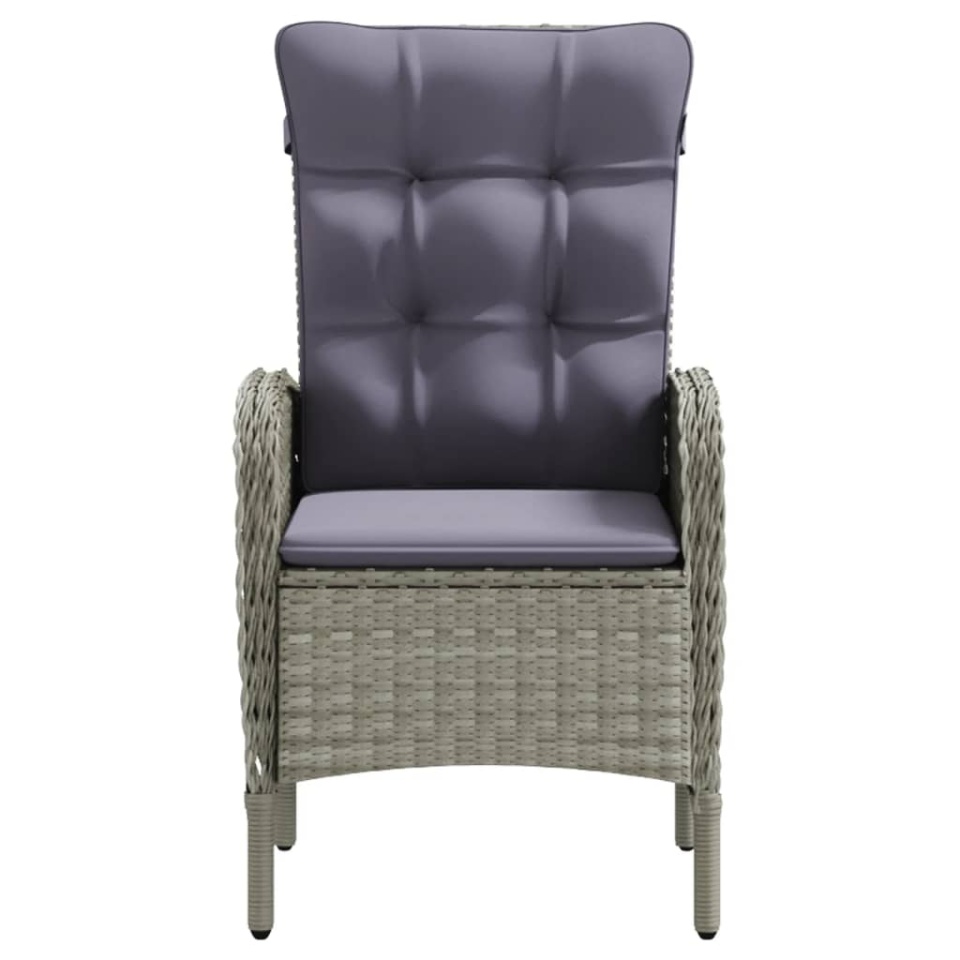 Set mobilier de grădină, cu perne, 3 piese, gri și negru - 3 | YEO
