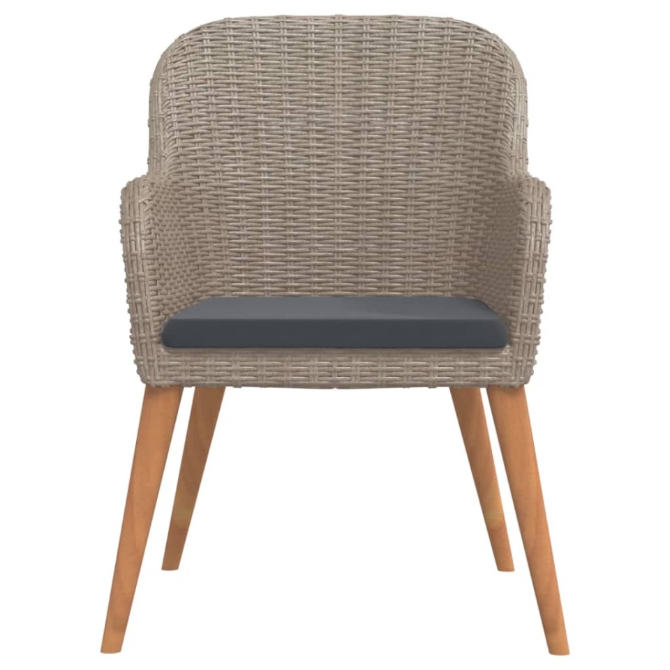 Set mobilier de grădină cu perne, 3 piese, maro - 3 | YEO