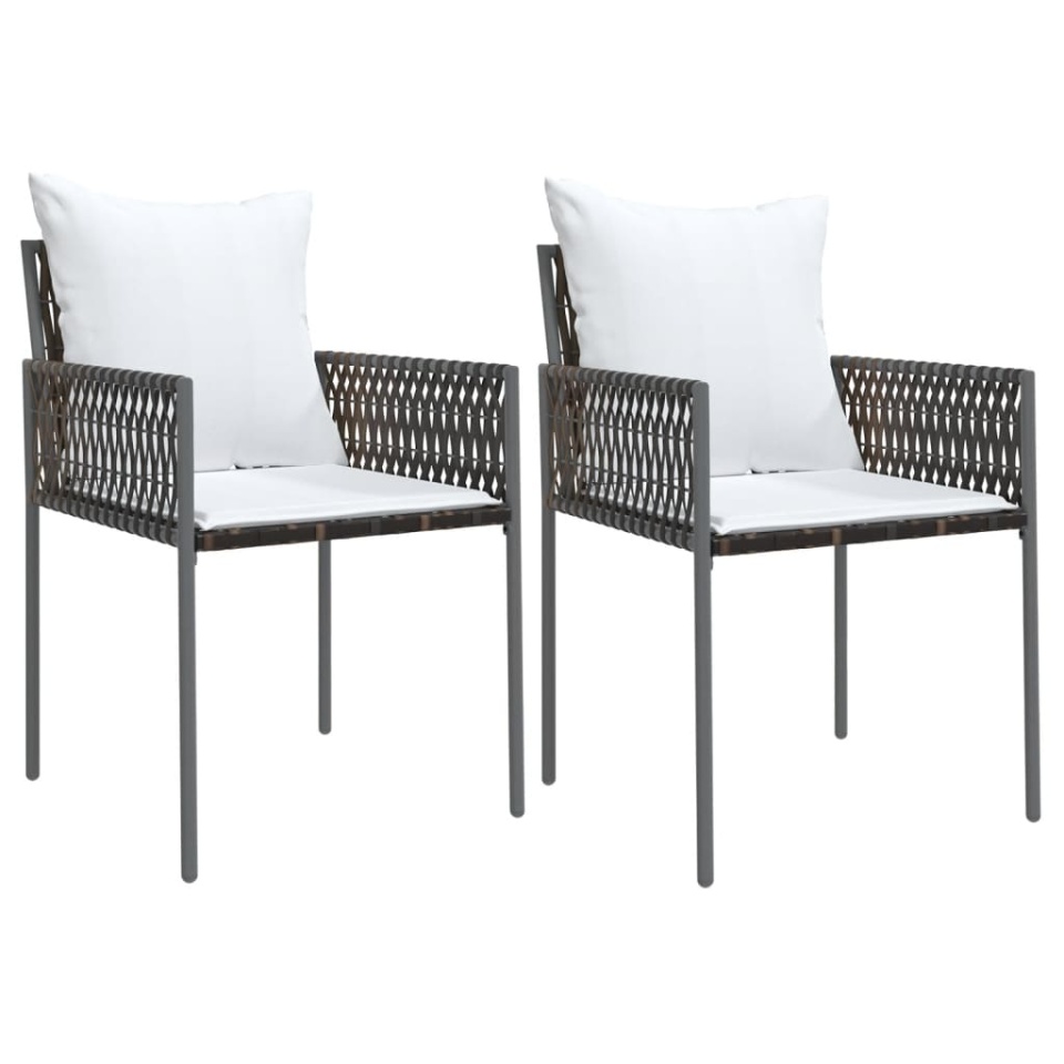 Set mobilier de grădină cu perne, 3 piese, poliratan și oțel - 3 | YEO