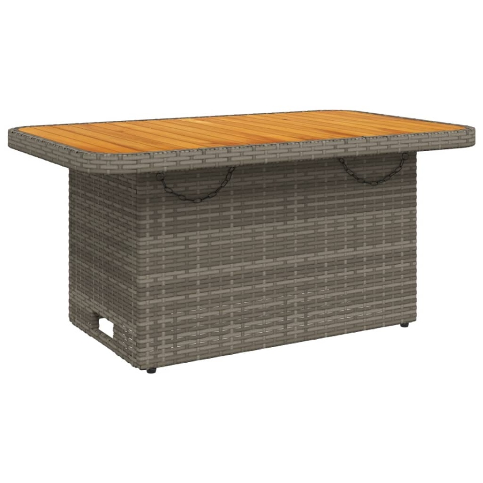 Set mobilier de grădină cu perne, 4 piese, gri, poliratan - 2 | YEO