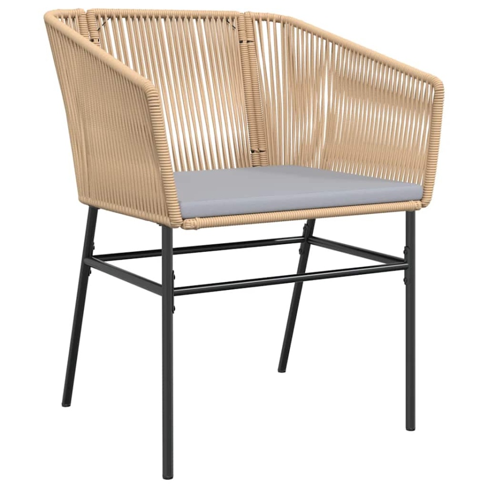 Set mobilier de grădină cu perne 5 piese maro sticlă polirattan - 3 | YEO