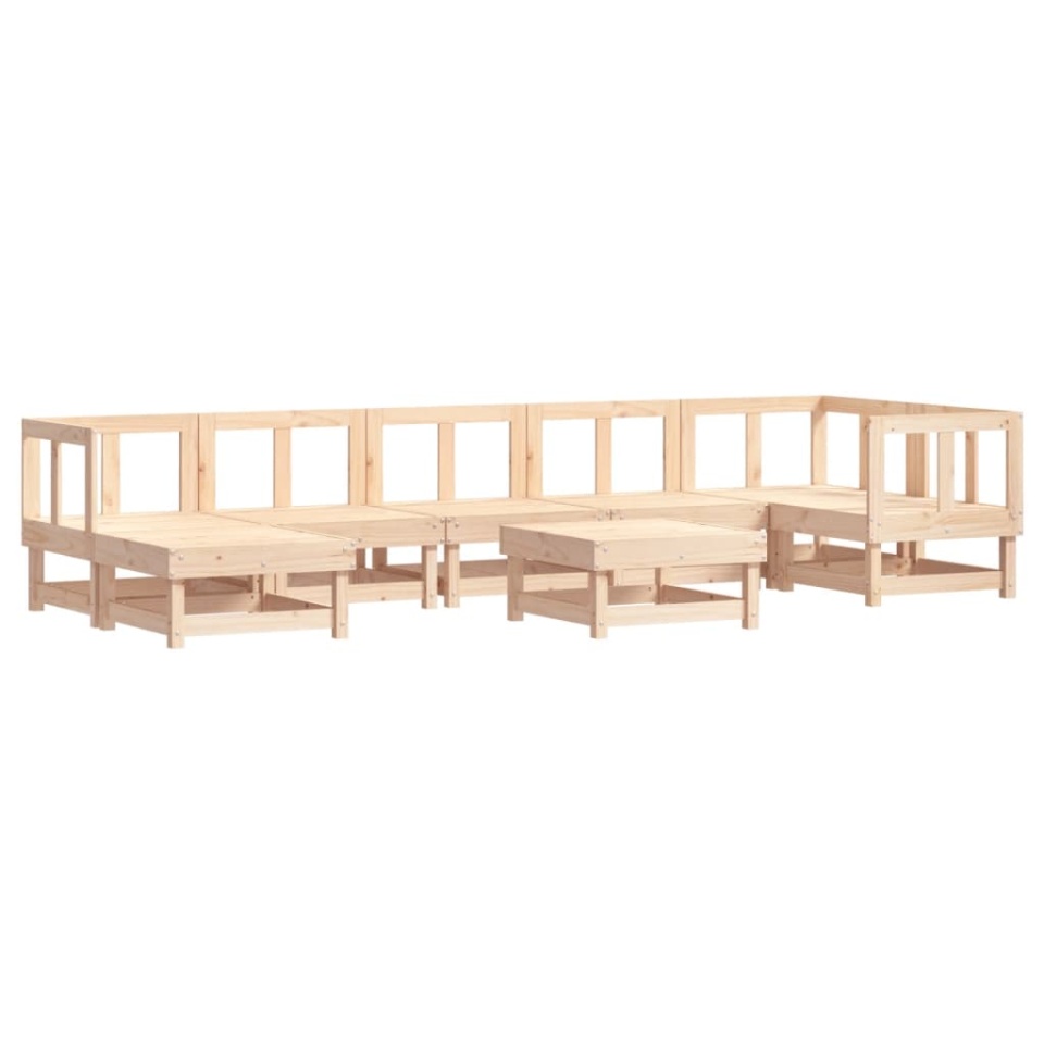 Set mobilier de grădină cu perne, 8 piese, lemn masiv - 2 | YEO