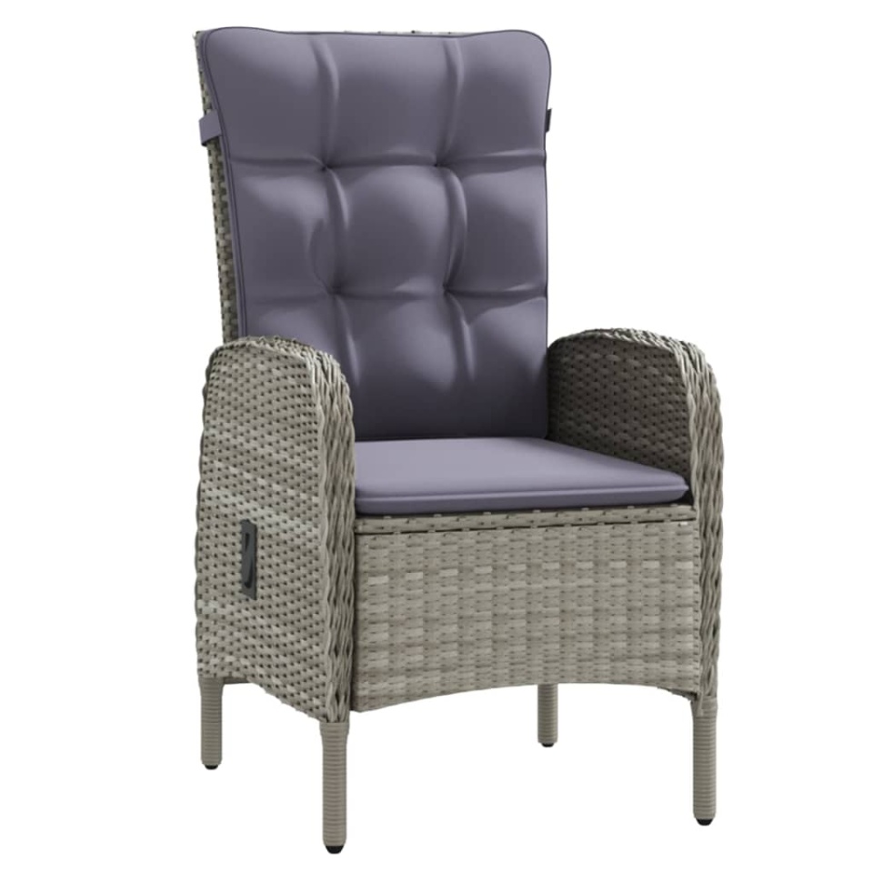 Set mobilier de grădină cu perne, 9 piese, gri și negru - 2 | YEO