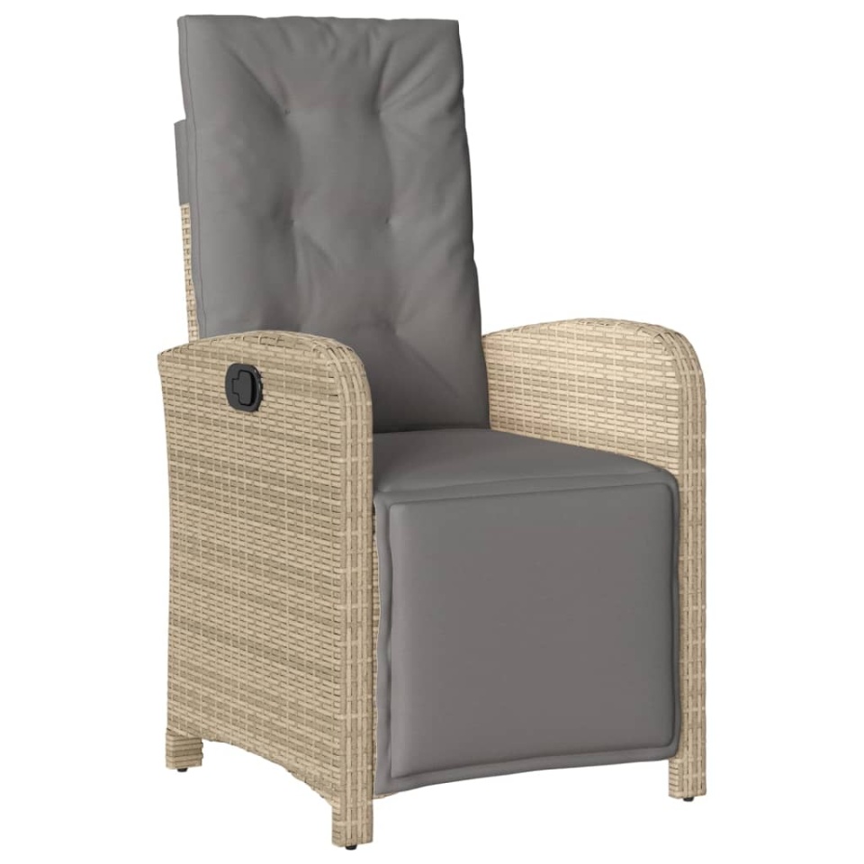Set mobilier pentru grădină, 5 piese, cu perne, bej, poliratan - 3 | YEO