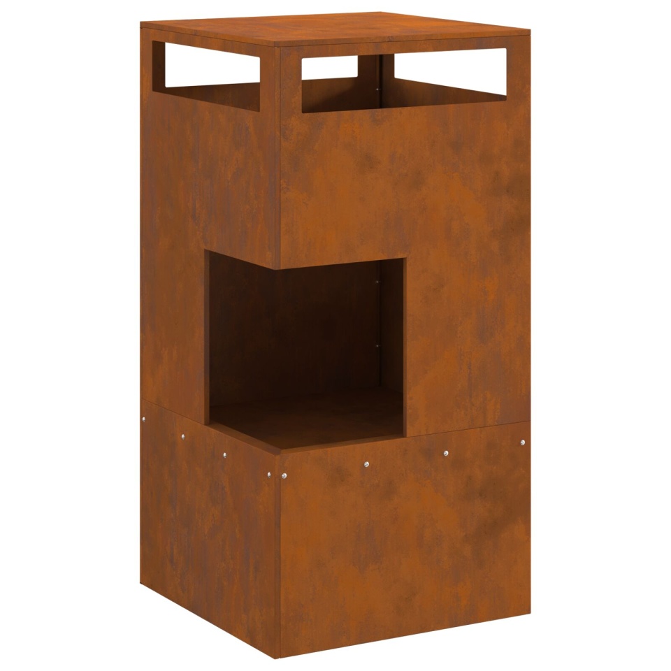 Soba de foc 50x50x100 cm din oțel rezistent la intemperii - 1 | YEO