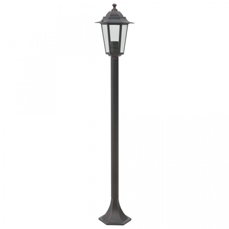 Stâlp iluminare grădină, 6 buc., bronz, 110 cm, aluminiu, E27 - 2 | YEO