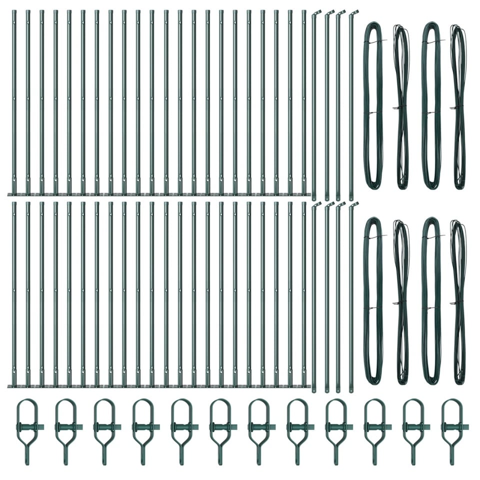Stâlpi 52 buc Verde Oțel electrostatic 3.2 x 3.2 x 90 cm - 1 | YEO