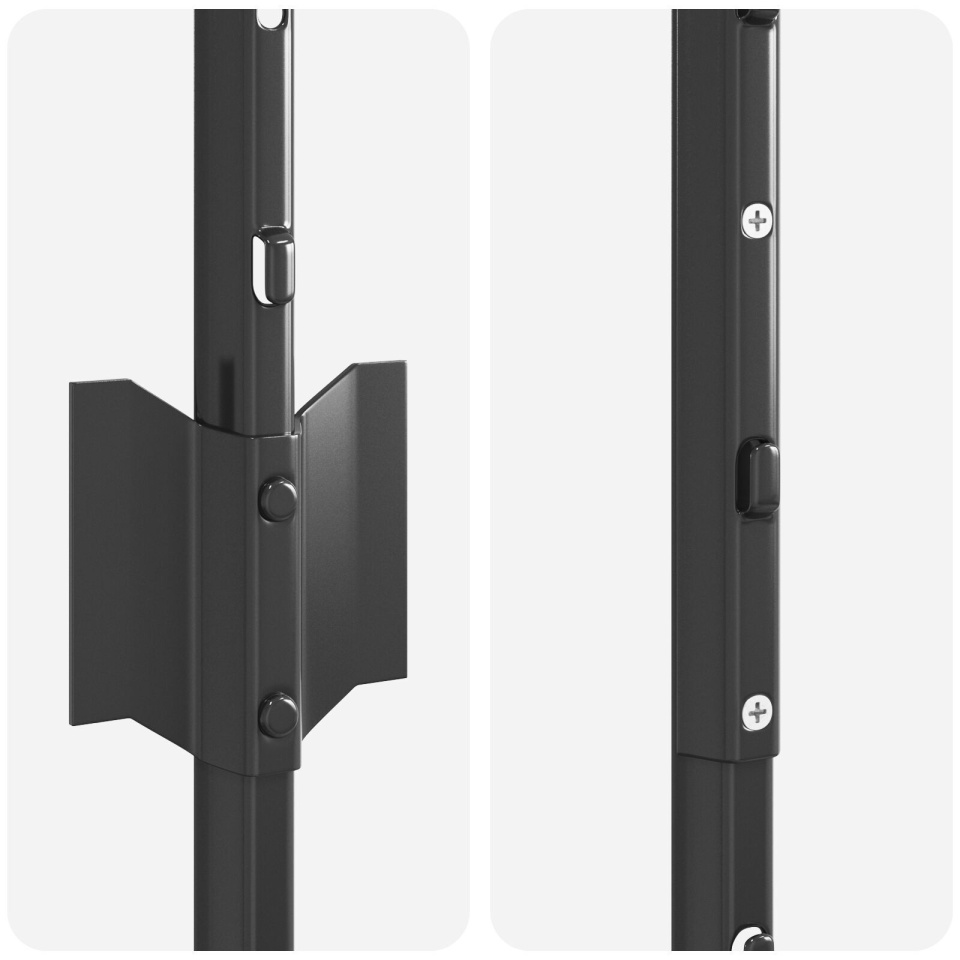 Stâlpi de Gard 88 pcs U-Channel Gri 160 cm Oțel - 3 | YEO