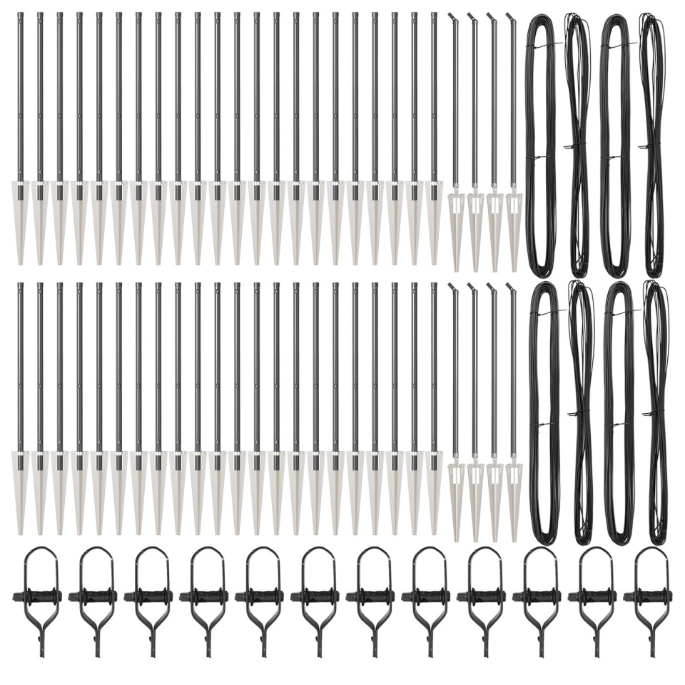 Stâlpi de gard cu spike 52 buc Ø32 mm 120 cm Oțel galvanizat - 1 | YEO