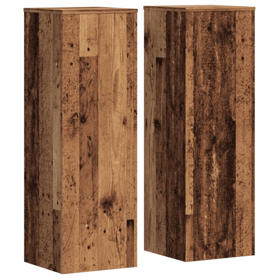 Suporturi plante 2 buc. lemn vechi 33x33x100 cm lemn prelucrat - 1 | YEO