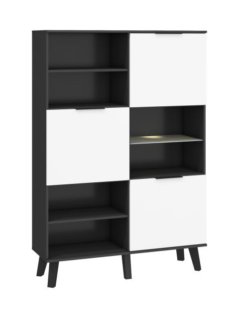 Sven Svn-09 (Biblioteca 3D) Black/White High Gloss