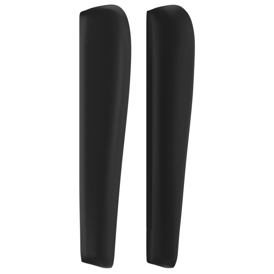 Tăblie de pat cu aripioare, negru, 147x23x118/128 cm, piele eco - 3 | YEO