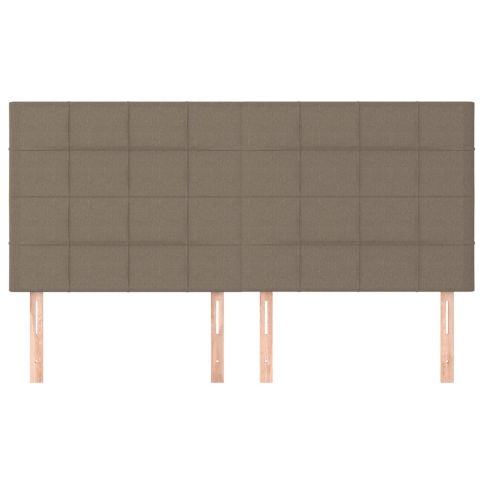 Tăblii de pat, 4 buc, gri taupe, 90x5x78/88 cm, textil - 2 | YEO