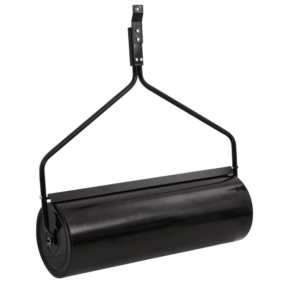 Tăvălug gazon de grădină, cleme de aerisire, negru, 63 L, fier - 2 | YEO