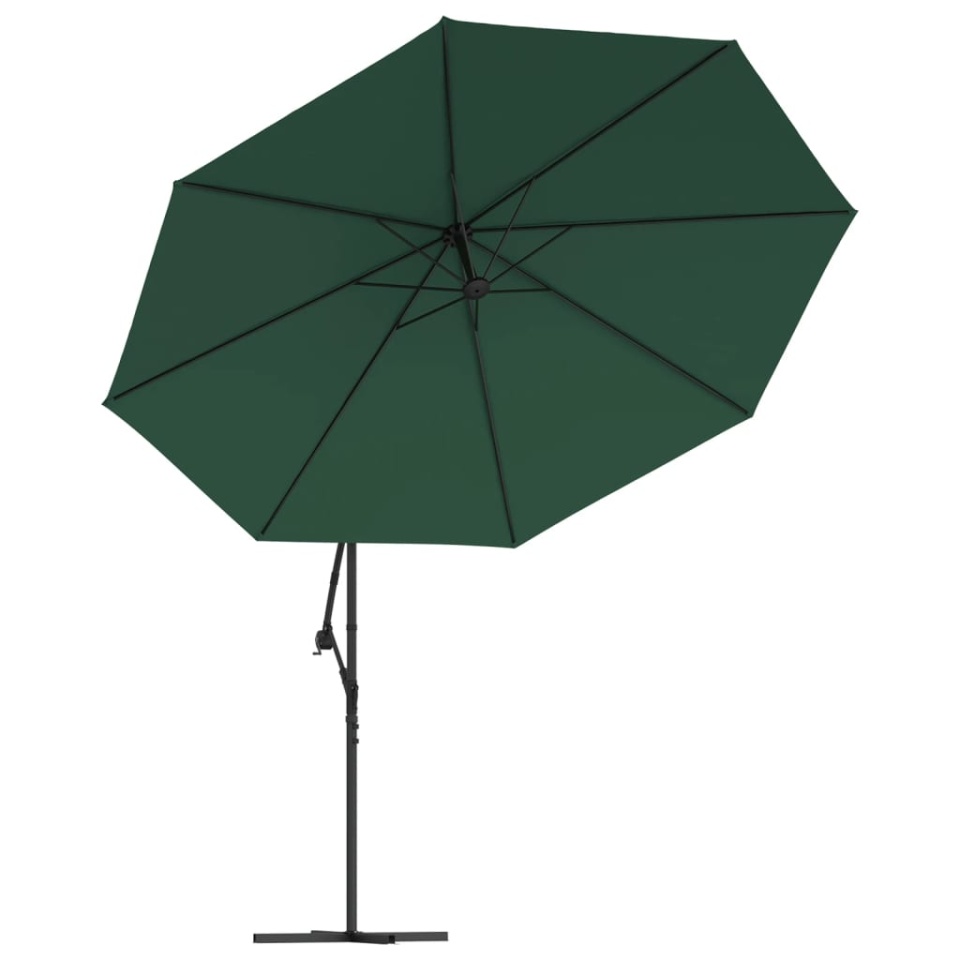 Umbrelă de soare de grădină în consolă, verde, 3,5 m - 3 | YEO