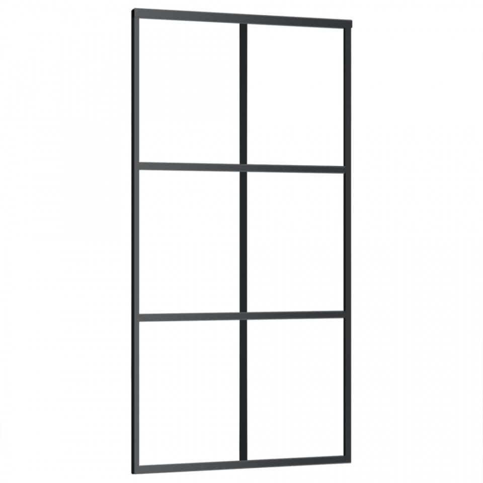 Ușă glisantă cu set feronerie, 102x205 cm, sticlă ESG/aluminiu - 2 | YEO