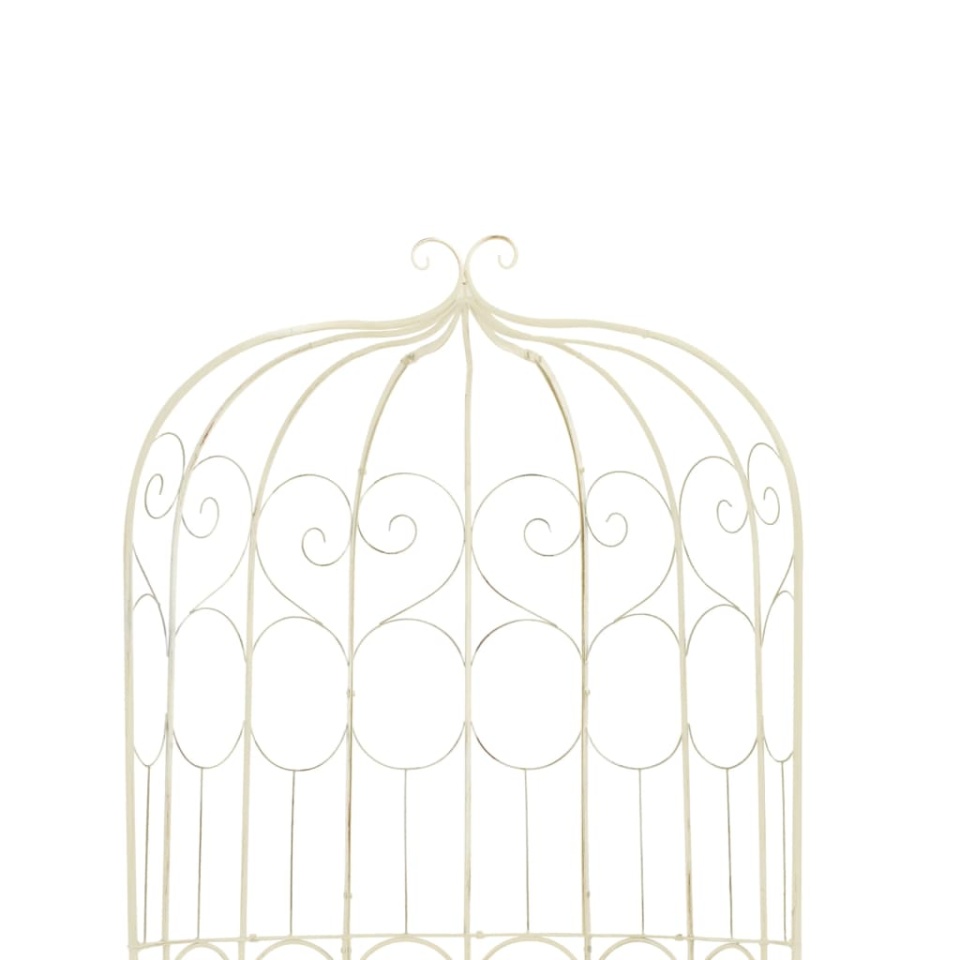 Bancă de grădină, alb vintage, 95 cm, fier - 3 | YEO