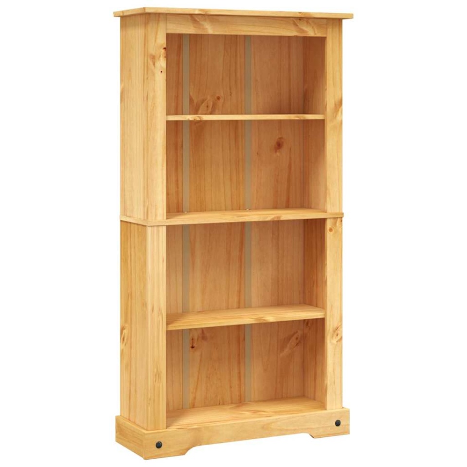 Bibliotecă 4 rafturi pin, stil mexican Corona 80x29x150 cm - 1 | YEO